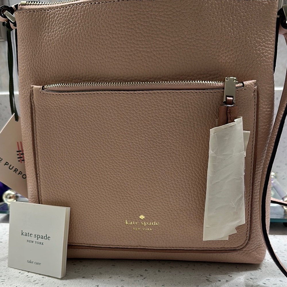 Kate Spade Pink Crossbody Bag with Luxurious Finish
